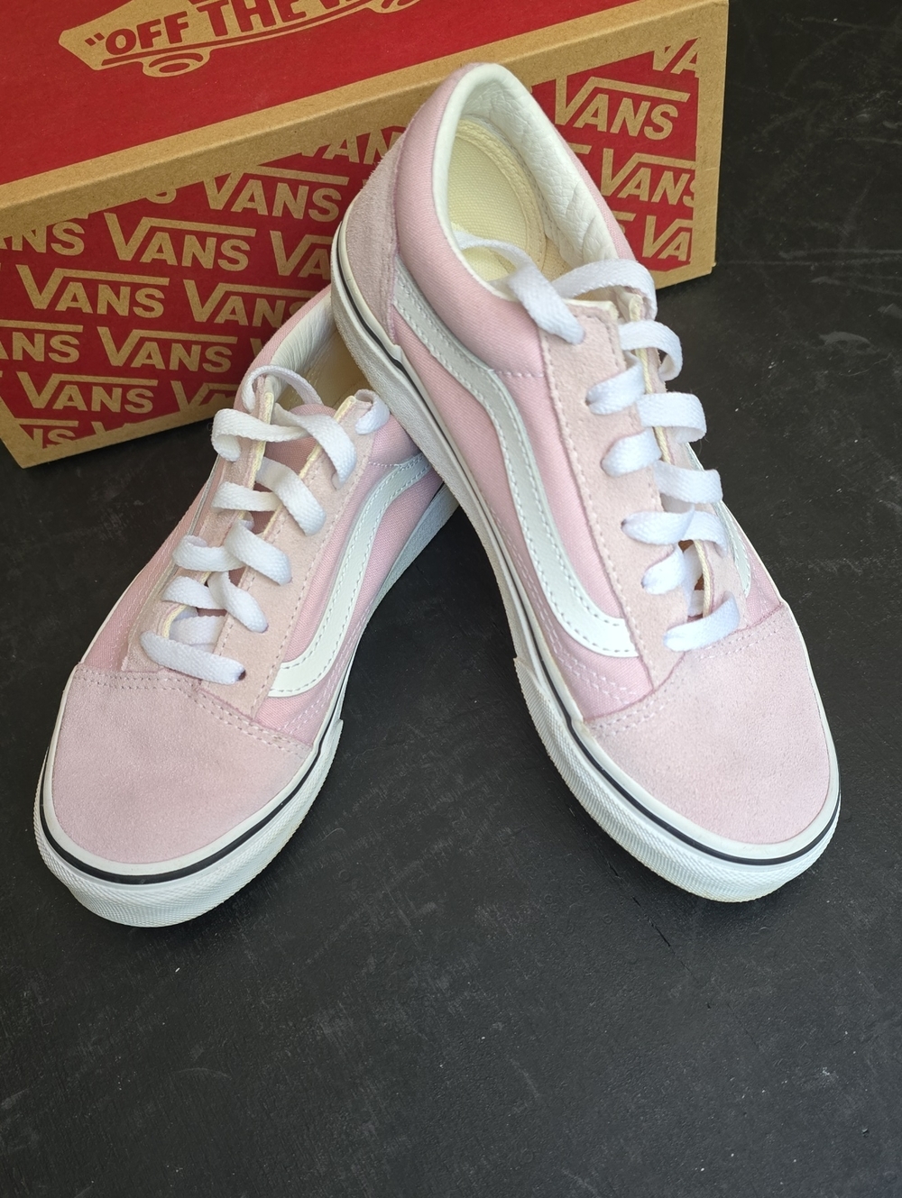 Vans Old Skool Sneakers in Light Pink and White